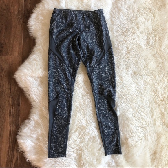 Zella High Waist Live-In Printed Mesh Legging Gray - Picture 1 of 10